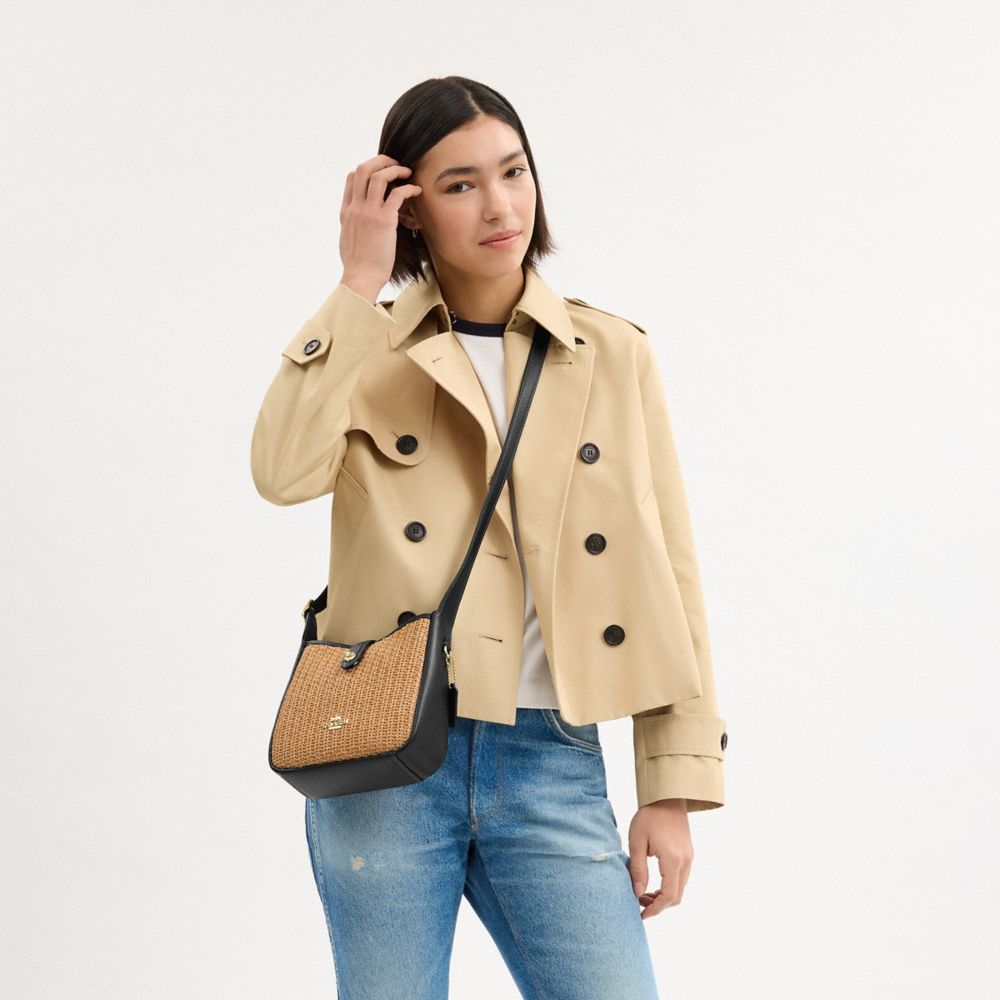 COACH®,MINI SAC BANDOULIÈRE HADLEY,Im/Toast/Noir
