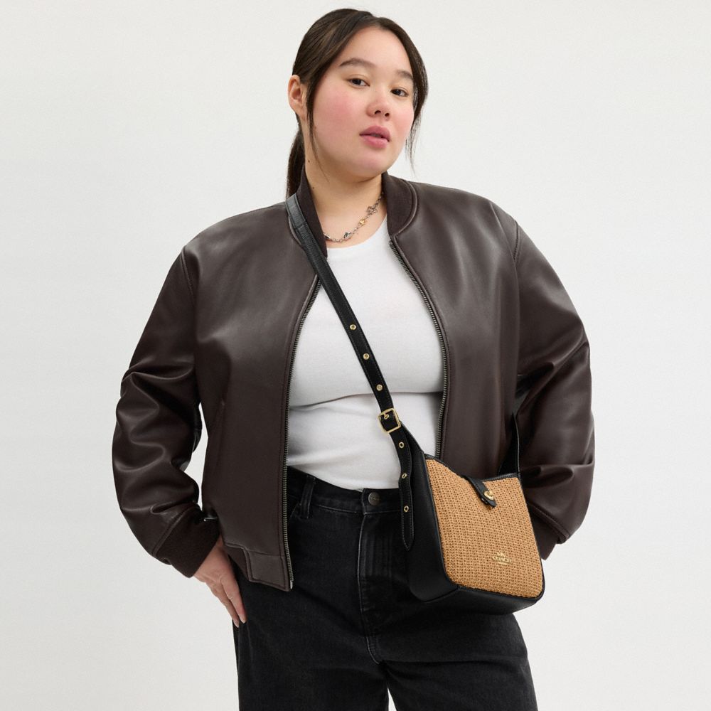 COACH®,MINI SAC BANDOULIÈRE HADLEY,Im/Toast/Noir