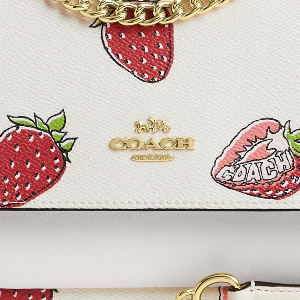 COACH®,Klare Crossbody With Strawberry Print,,Closer View