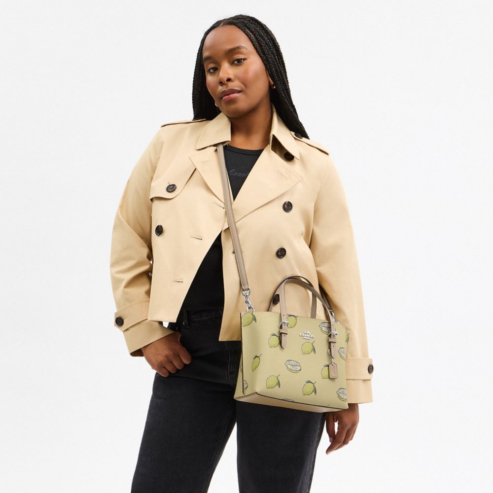 COACH®,Mollie Tote Bag 25 With Lemon Print,Green