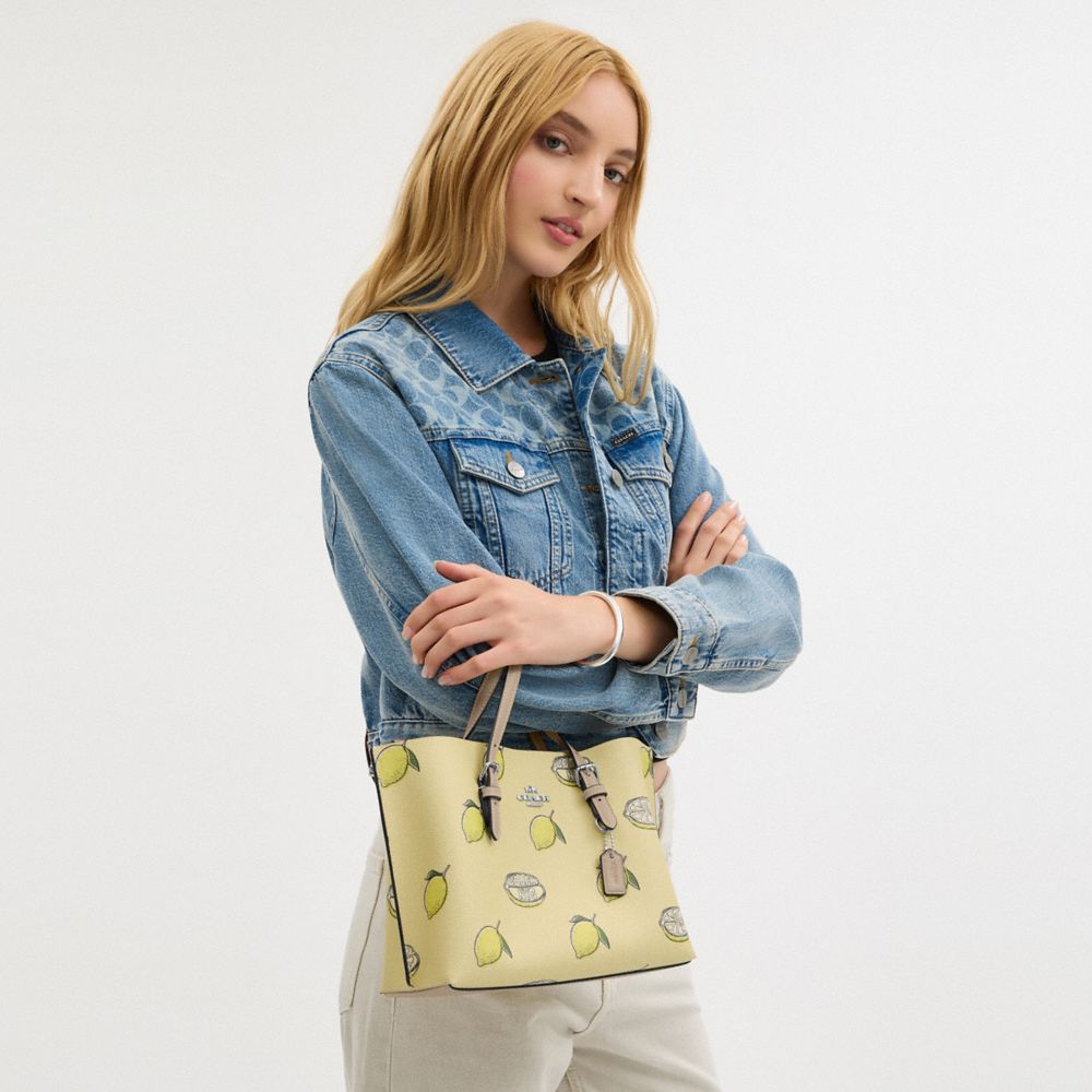 COACH®,Mollie Tote Bag 25 With Lemon Print,,Detail View