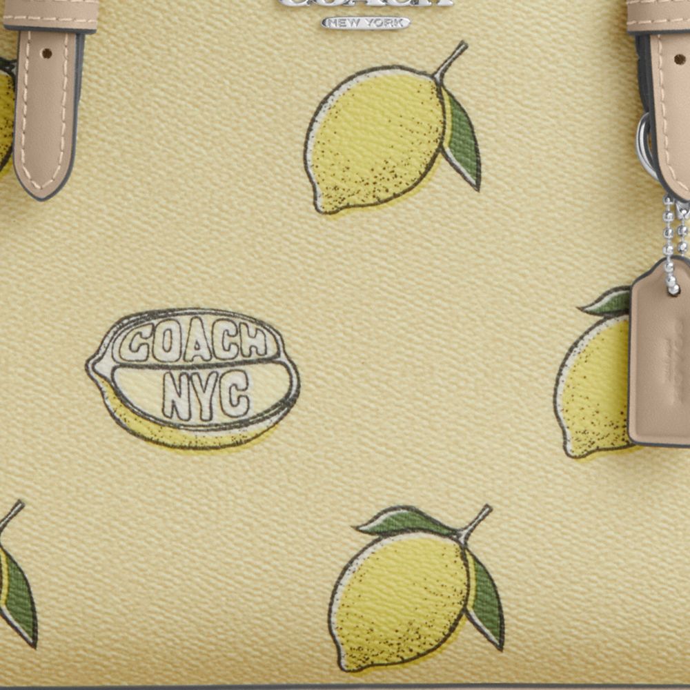 COACH®,Mollie Tote Bag 25 With Lemon Print,,Closer View