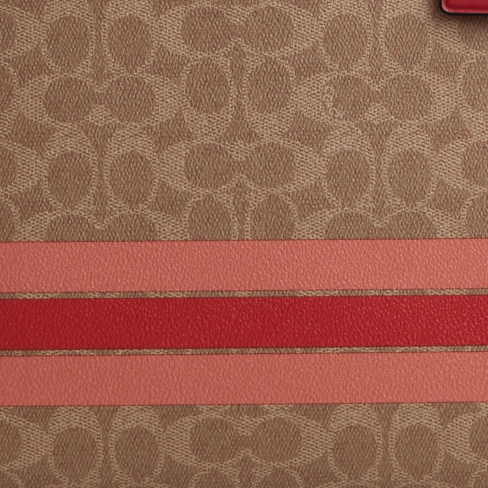 COACH®,City Tote Bag In Signature Canvas With Stripe,,Closer View