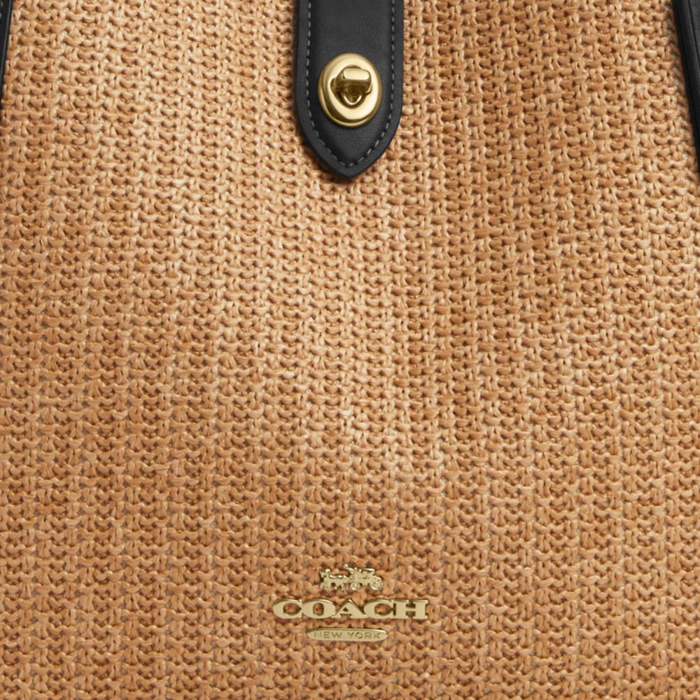 COACH®,CABAS À FERMOIR PIVOTANT HADLEY,Im/Toast/Noir
