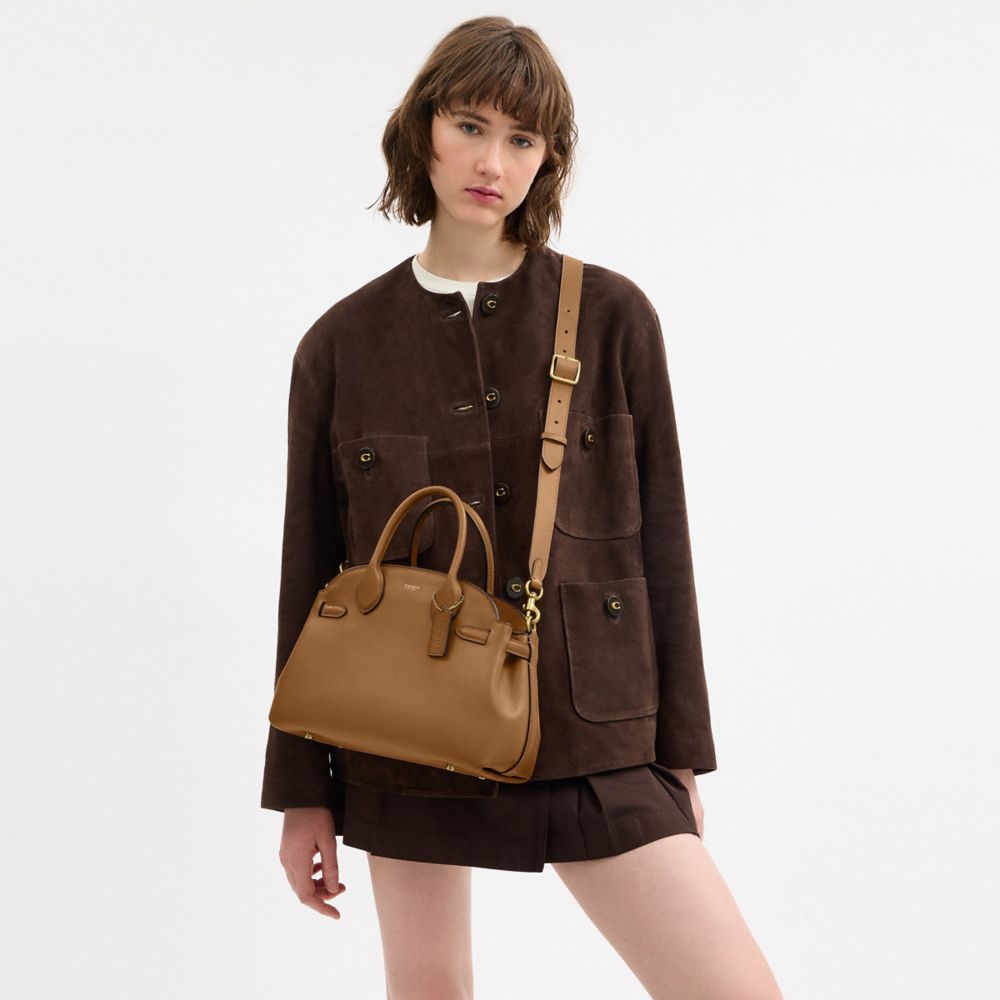 Coach Soft Empire Carryall Bag 28 In Brass/honey Brown