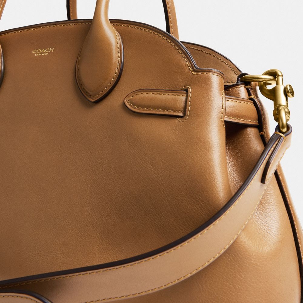 Coach Soft Empire Carryall Bag 28 In Brass/honey Brown
