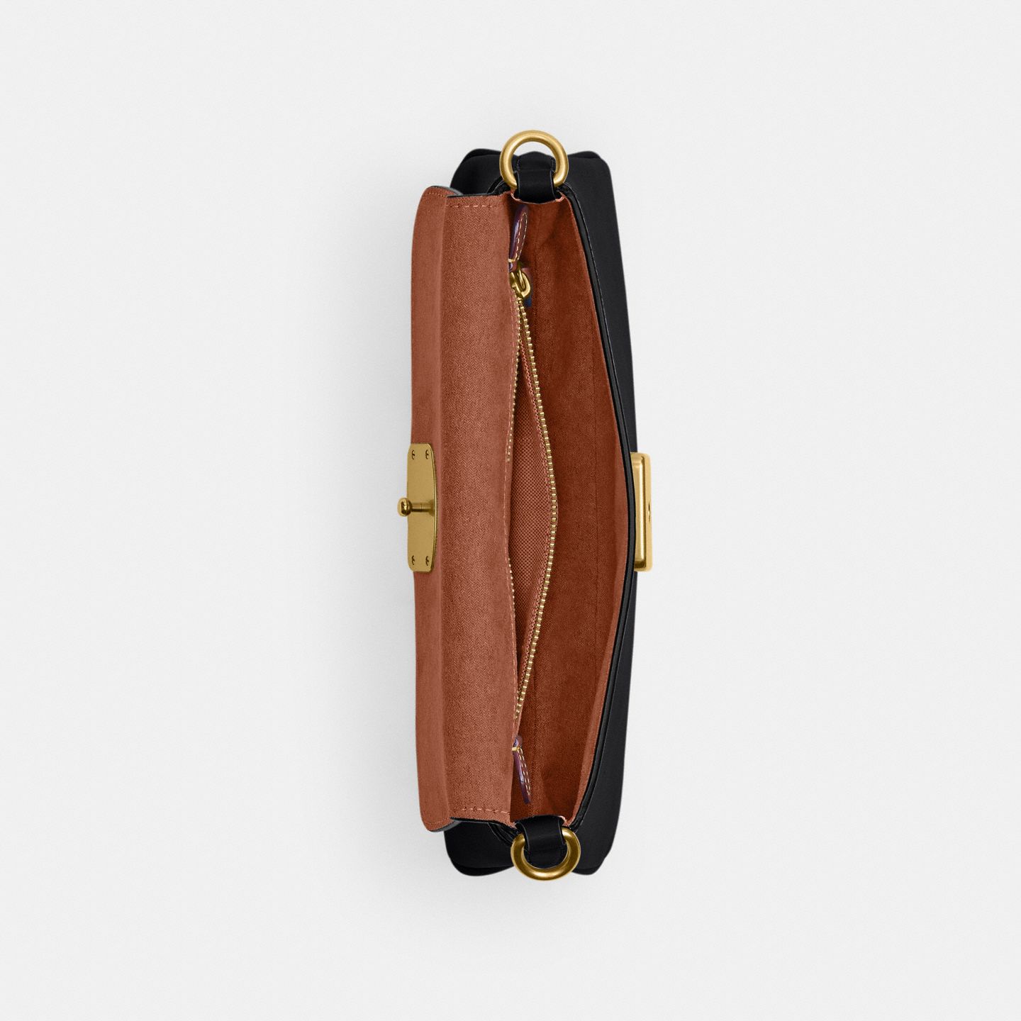 Женская сумка Coach Jet Shoulder, цвет: Латунный / Чёрный — фото 5