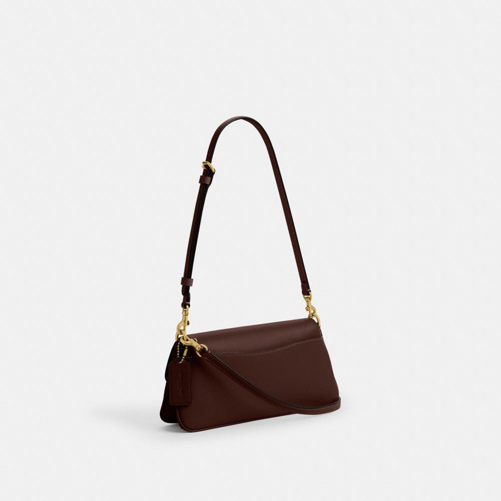 Coach Jet Monogram Calfskin Leather And Fabric Shoulder Bag With Removable Strap In Brown