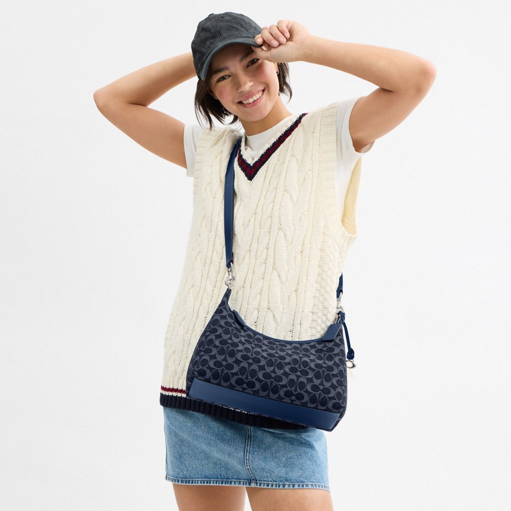 Coach In Silver/deep Blue Multi