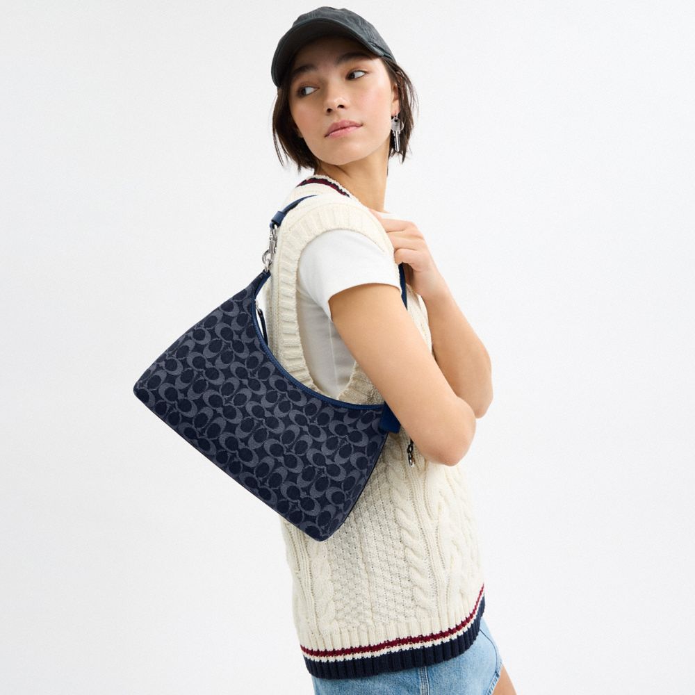 Coach In Silver/deep Blue Multi