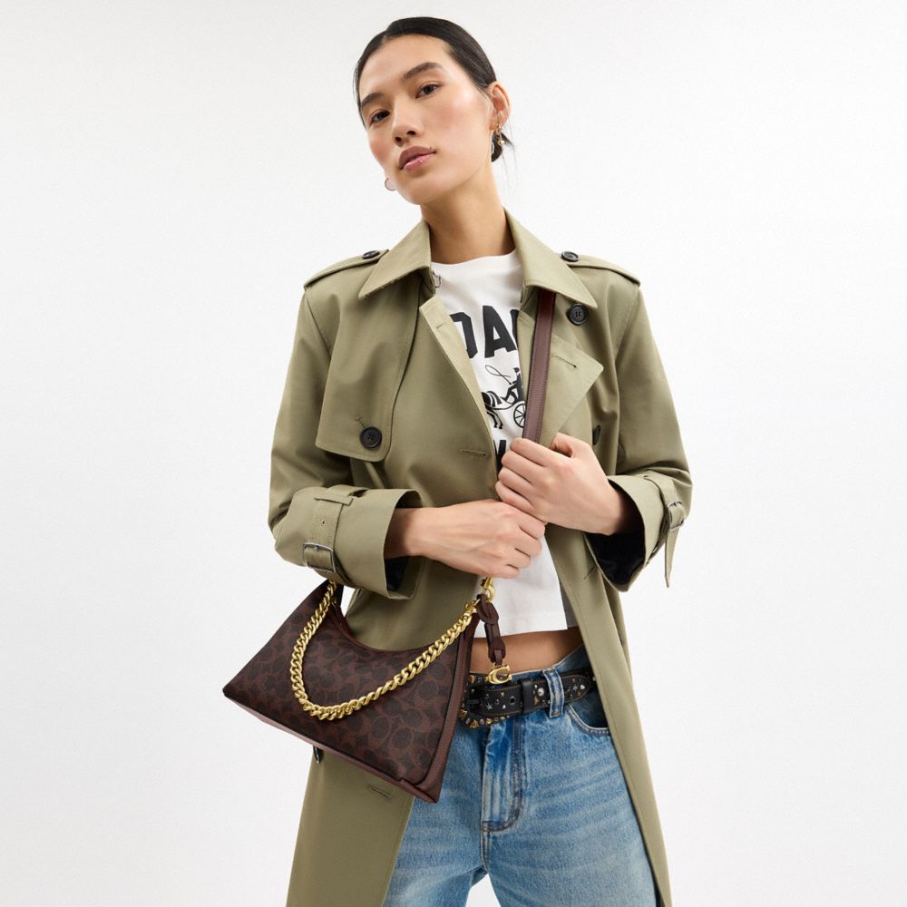 Женские сумки Coach Juliet Shoulder Bag 25 In Signature Canvas — фото 7