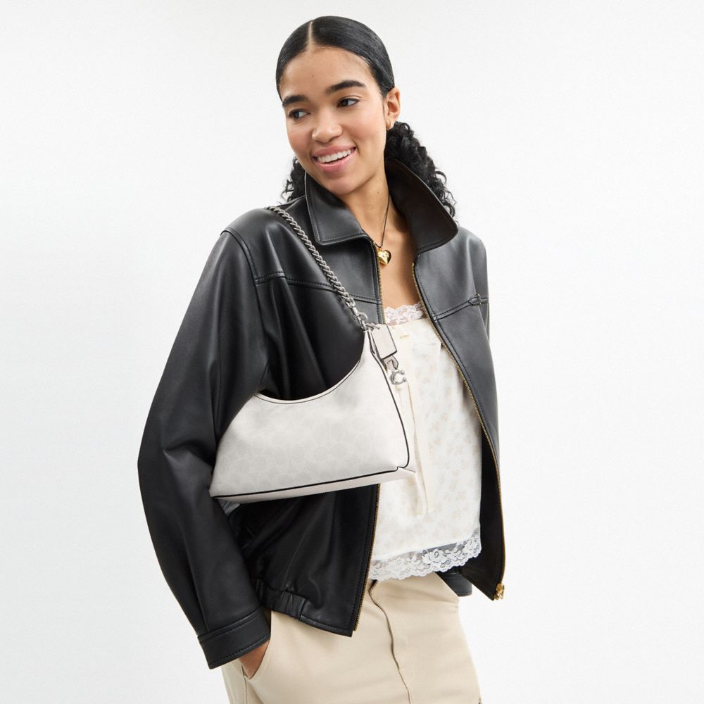 COACH®,Juliet Shoulder Bag 25 In Signature Canvas,,Detail View