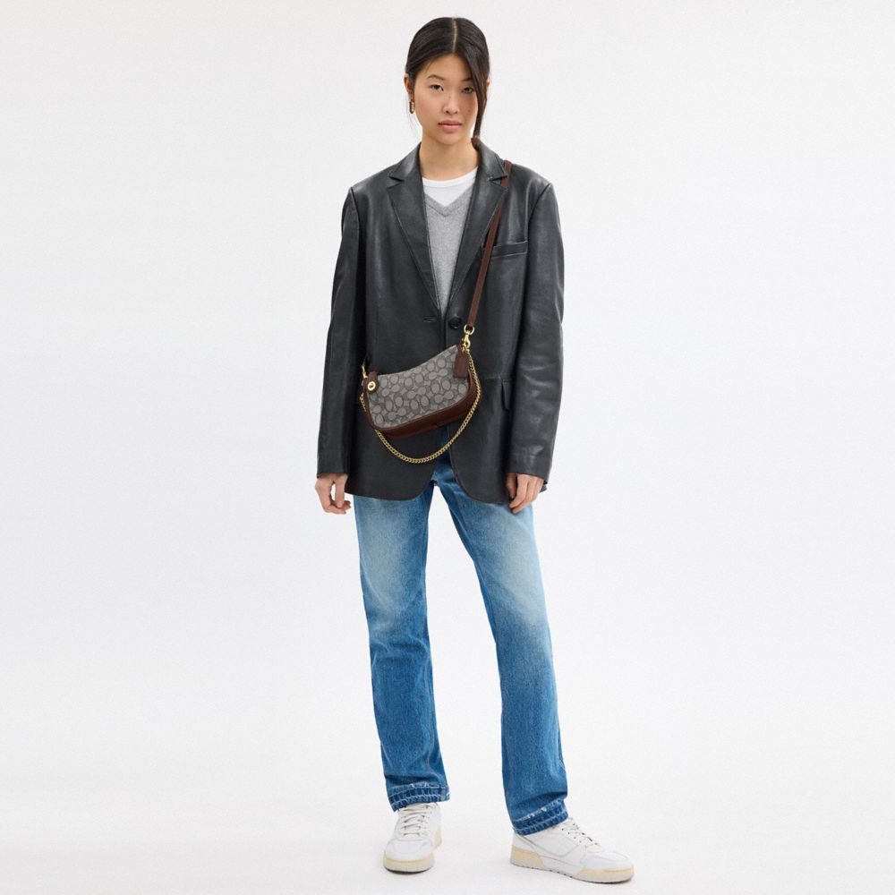 COACH®,Swinger Bag In Signature Jacquard,