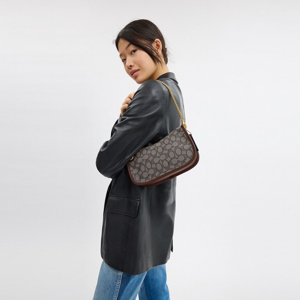 COACH®,Swinger Bag In Signature Jacquard,,Detail View