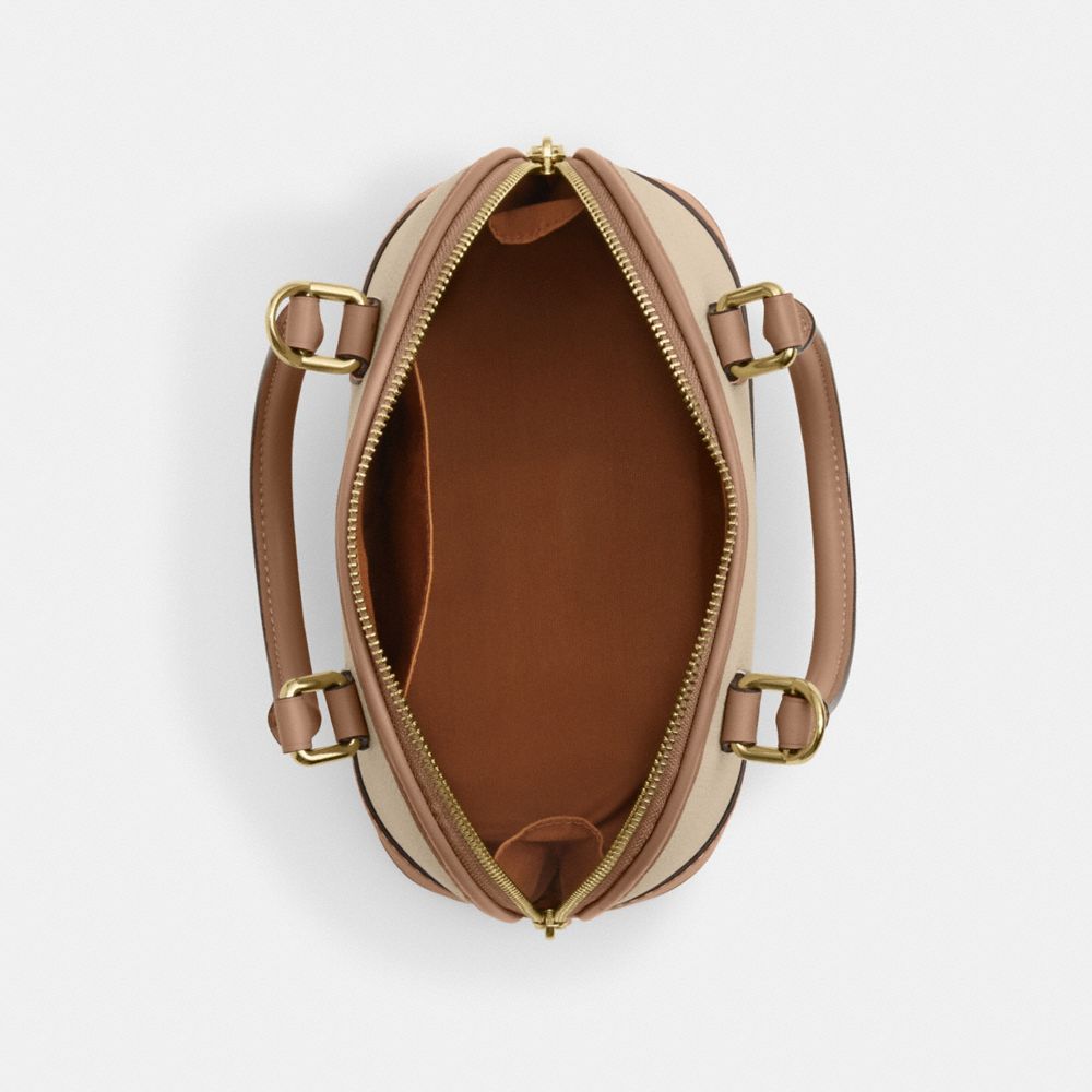 COACH®,Sabrina Satchel Bag In Colorblock,,Inside View,Top View