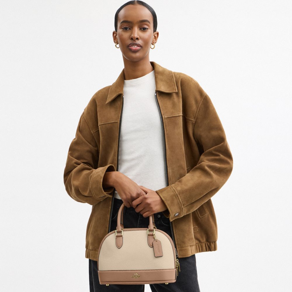 COACH®,Sabrina Satchel Bag In Colorblock,,Detail View