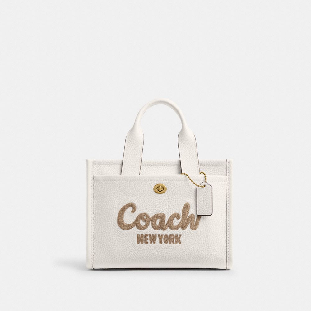 COACH®,カーゴ トート バッグ 26,トートバッグ,ﾌﾞﾗｽ/ﾁｮｰｸ