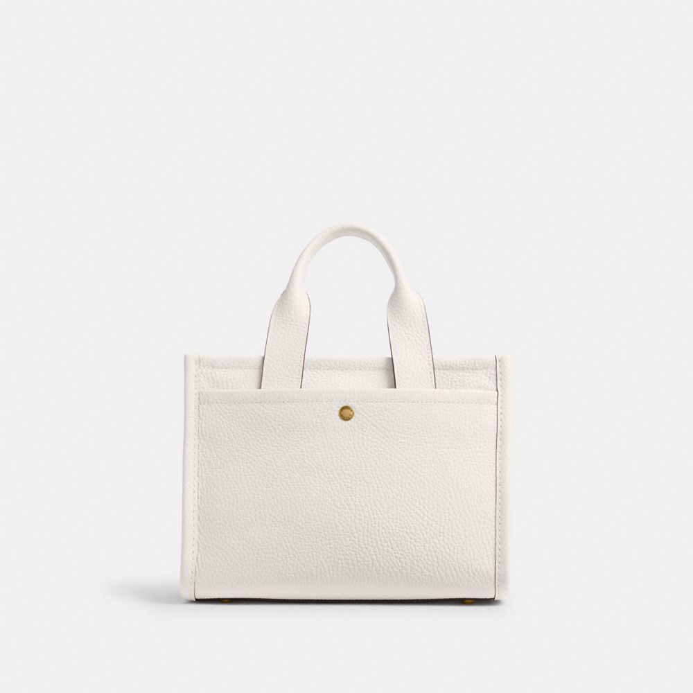 COACH®,Cargo Tote Bag 26,Recycled Polyester,Leather,Tote,Brass,Casual,White,Back View
