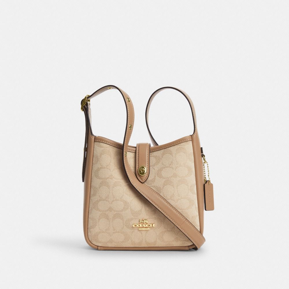 COACH®,Hadley Mini Crossbody Bag With Signature Canvas,,Front View