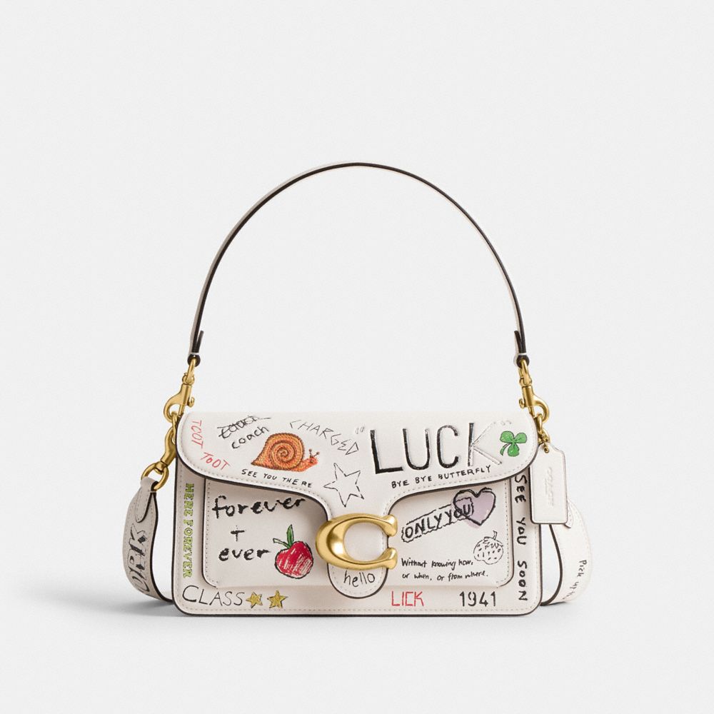 COACH®,Tabby Shoulder Bag 26 With Sketch Print,,Front View