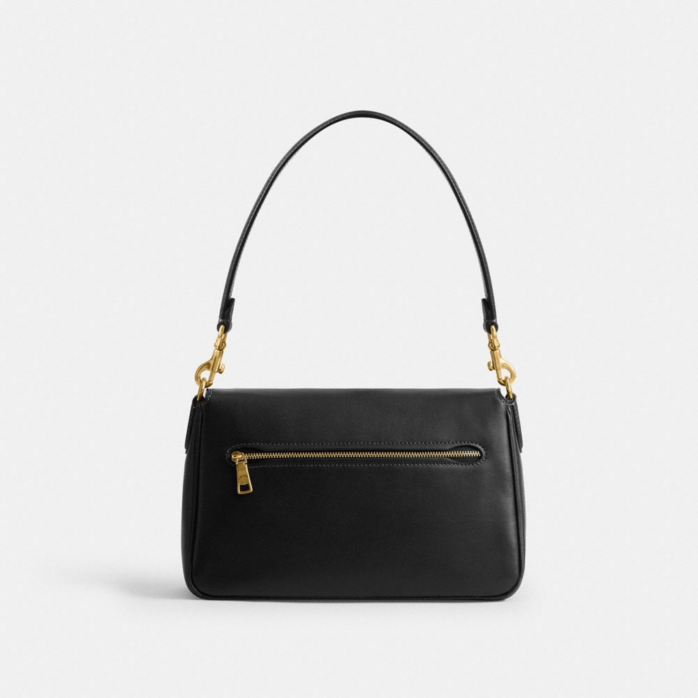 COACH®,Soft Tabby Shoulder Bag,Black,Back View