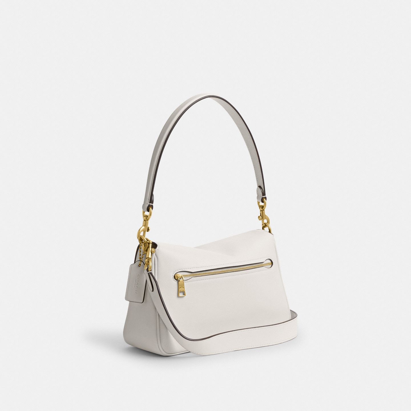 Женская сумка Coach Soft Tabby Shoulder, цвет: Латунный / Меловой — фото 2