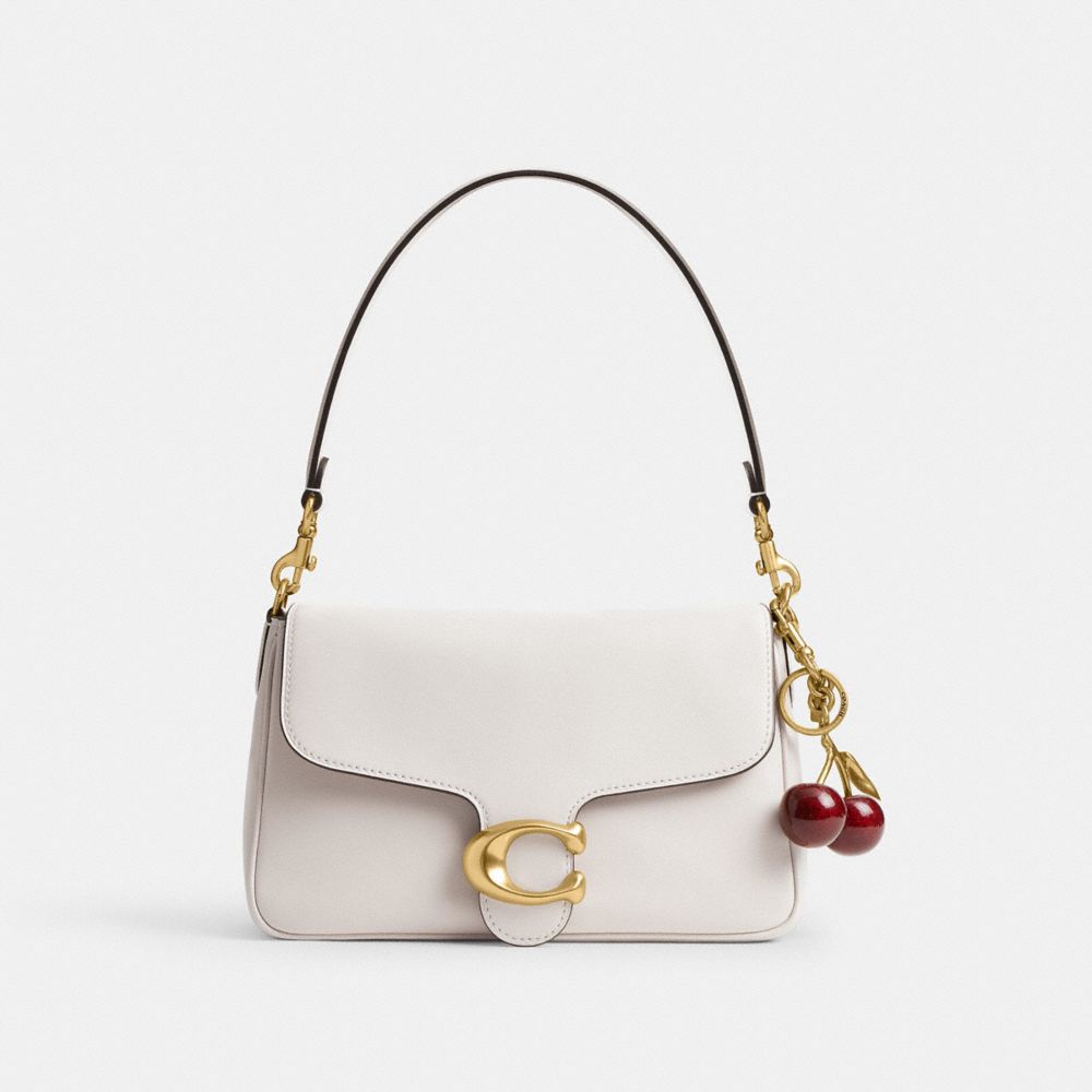 COACH®,SAC ÉPAULE SOFT TABBY,Laiton/Craie,Angle View