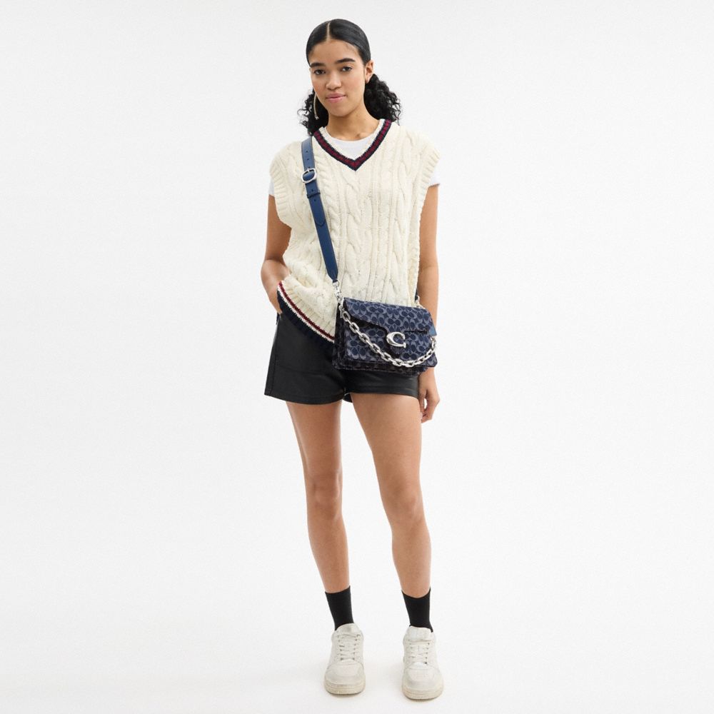 Coach In Silver/deep Blue Multi
