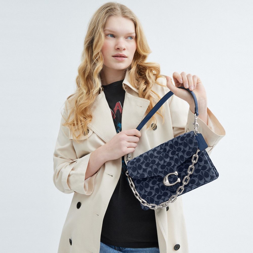 Coach In Silver/deep Blue Multi