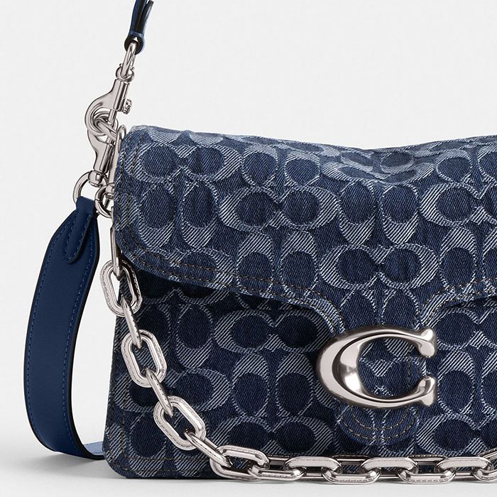 バッグ Coach Denim Leather bag alphabetcharm COACH® | Charter Pack In Signature Denim