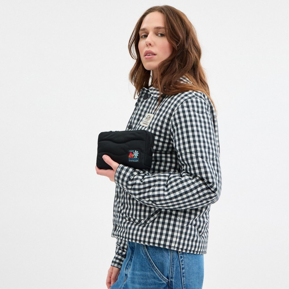 Coach Topia Loop Pouch In Recycled Polyester In Black