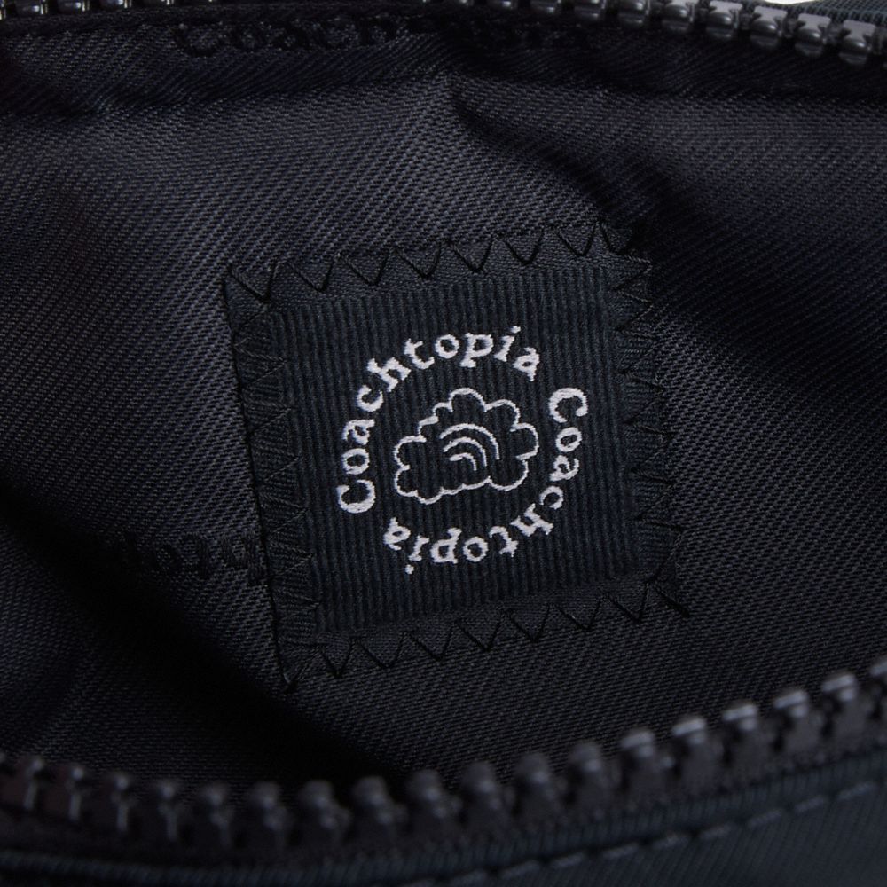 Coach Topia Loop Pouch In Recycled Polyester In Black