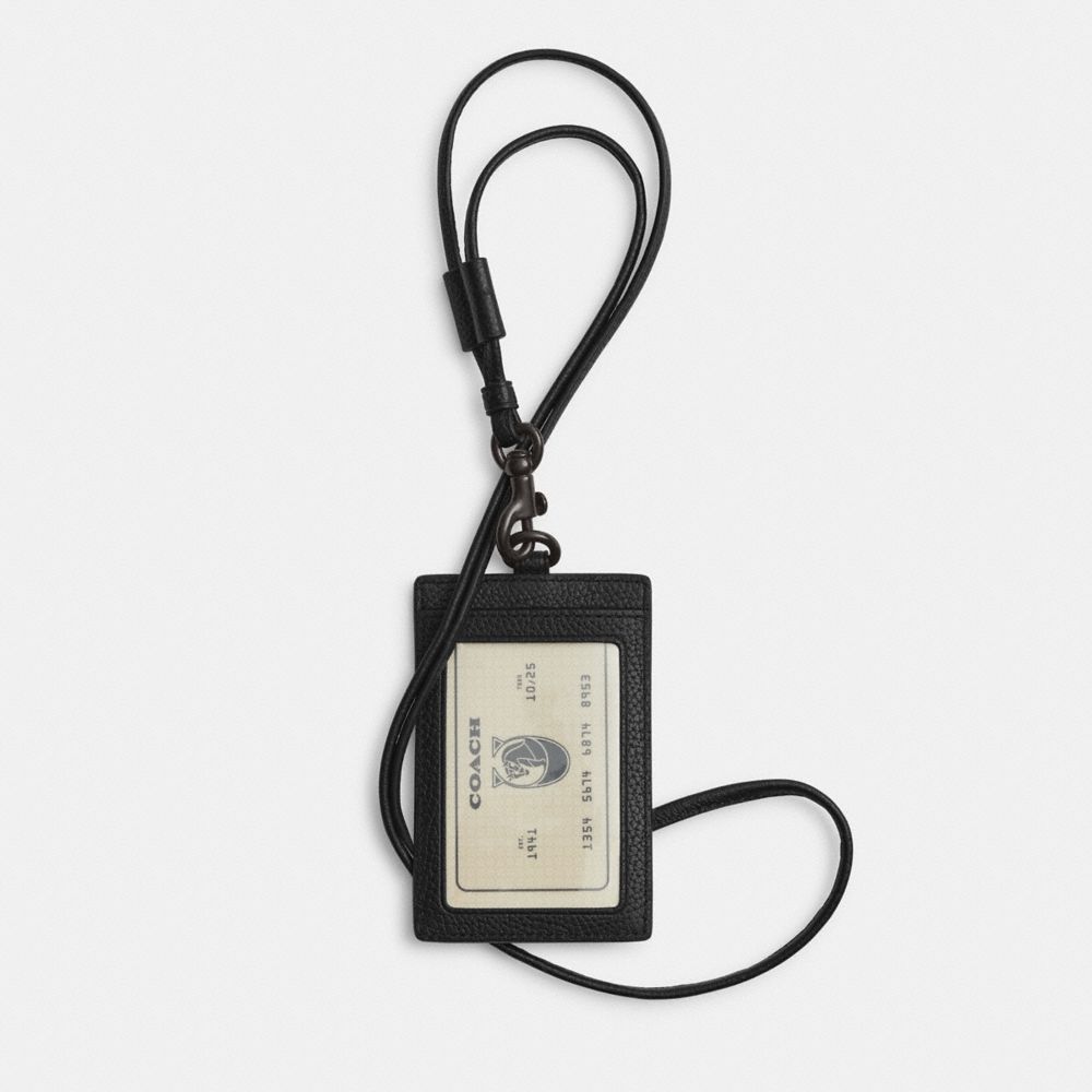 Coach Id Lanyard In Black