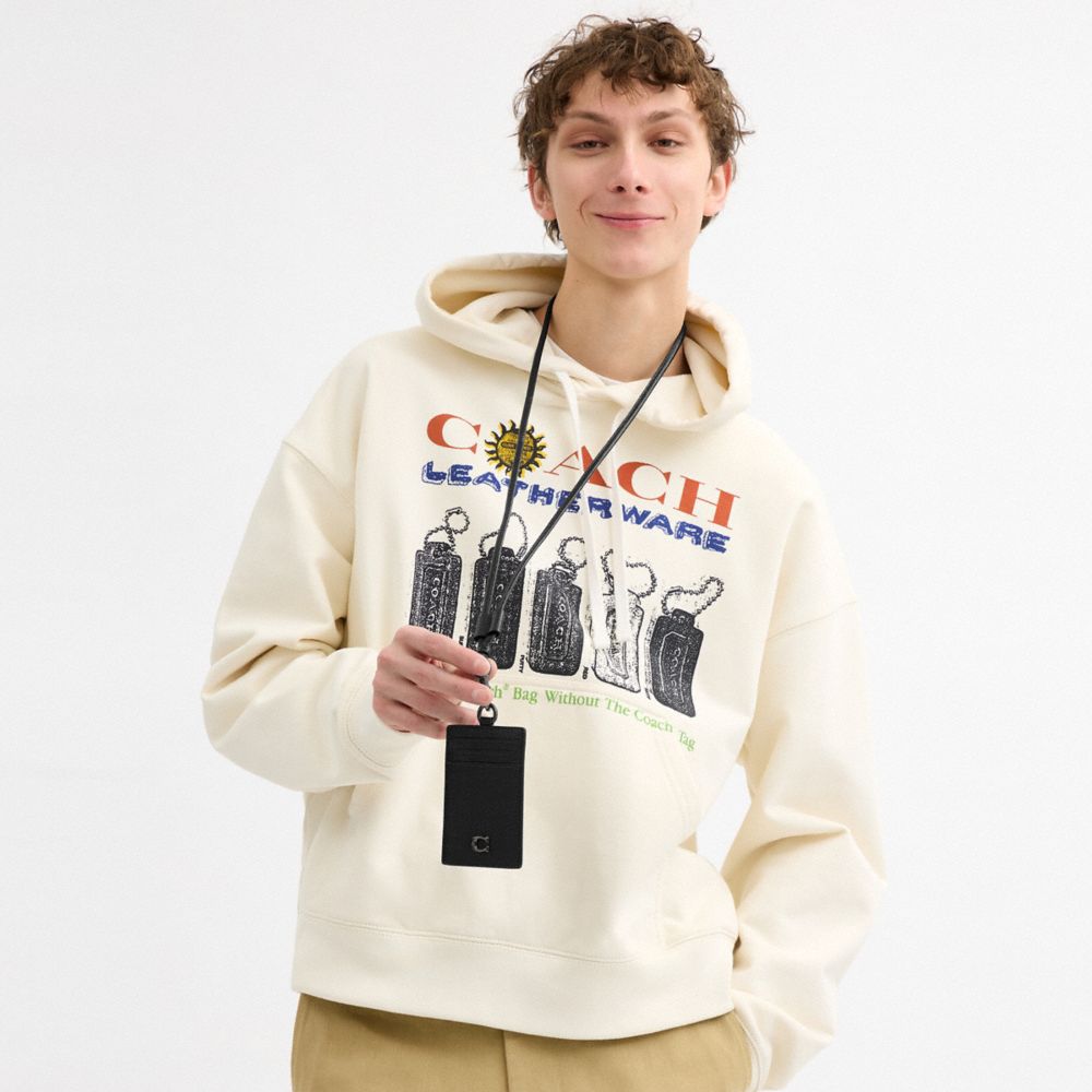 Coach Id Lanyard In Black