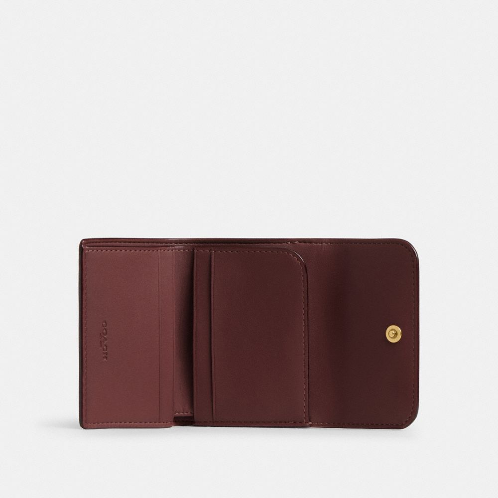 COACH®,Essential Card Holder Wallet In Signature Canvas,,Inside View,Top View