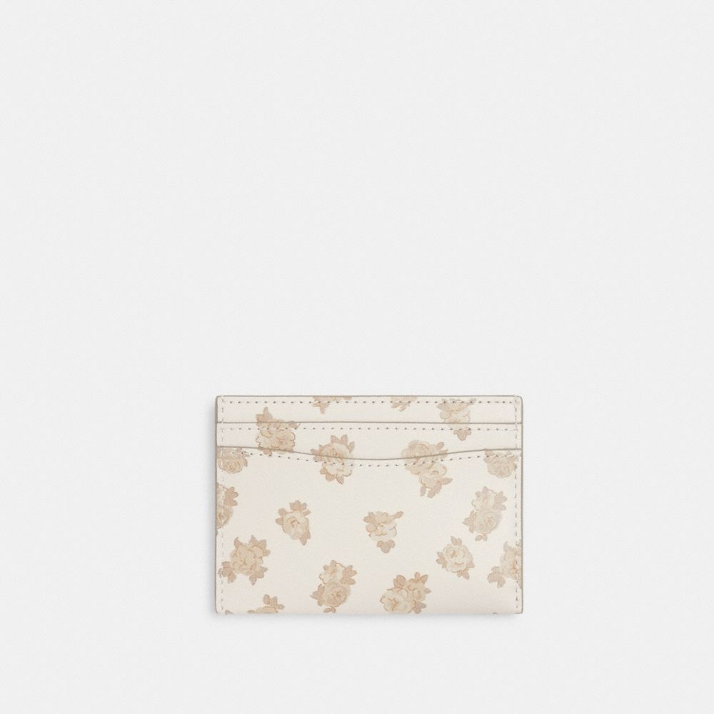 COACH®,Essential Card Case With Floral Print,,Back View