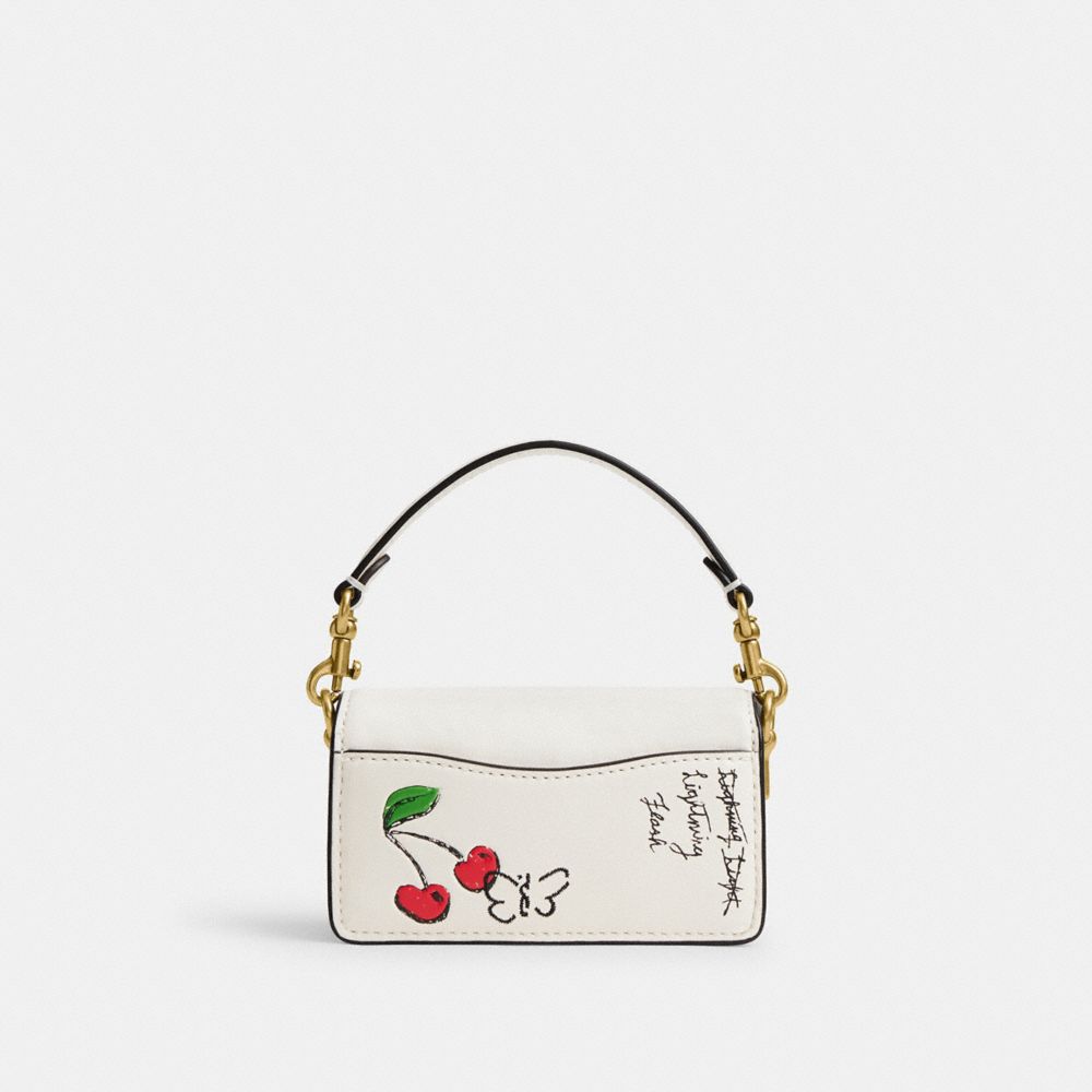 Shop Coach Tabby Bag 12 With Sketch Print In Brass/chalk Multi