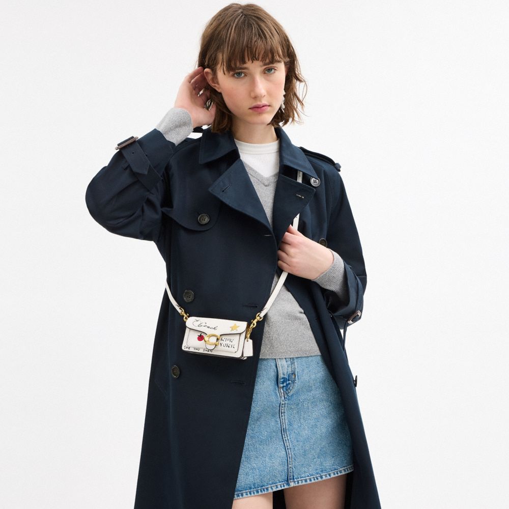 Shop Coach Tabby Bag 12 With Sketch Print In Brass/chalk Multi