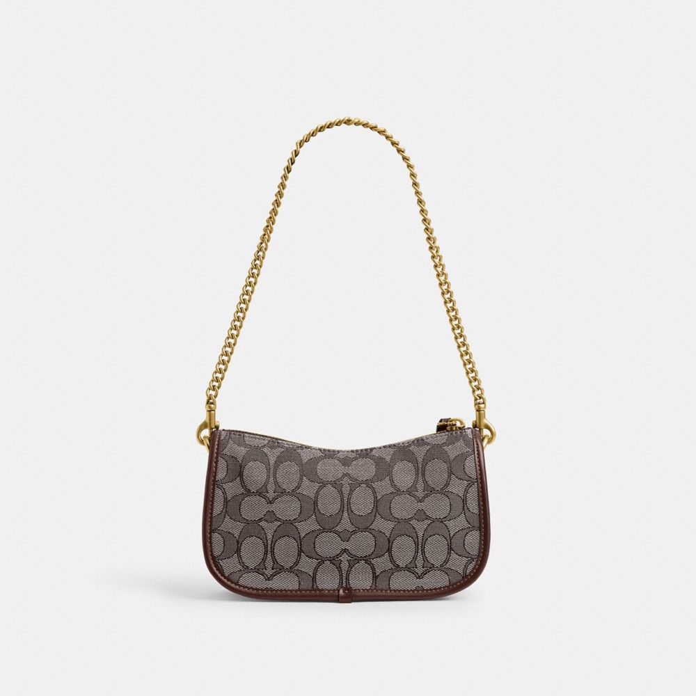 COACH®,Swinger Bag 20 In Signature Jacquard,,Back View