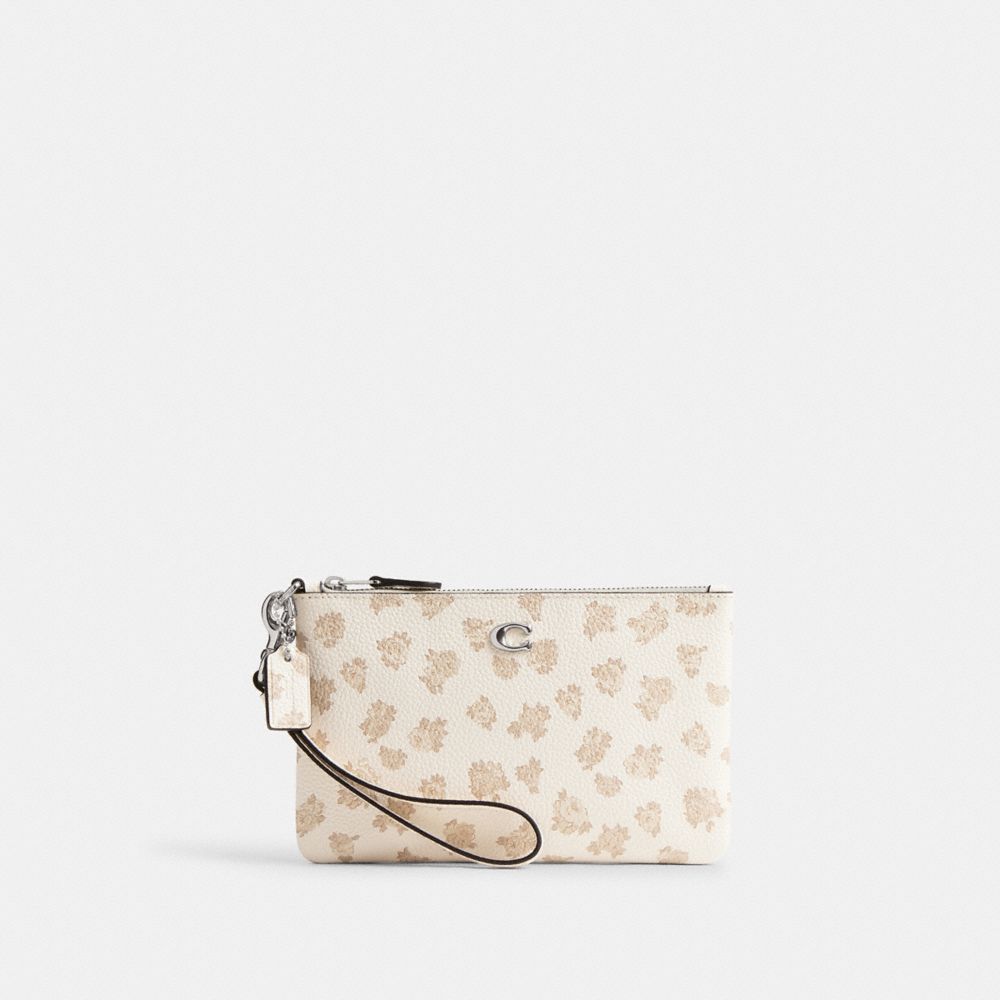 COACH®,Essential Small Wristlet With Floral Print,,Front View