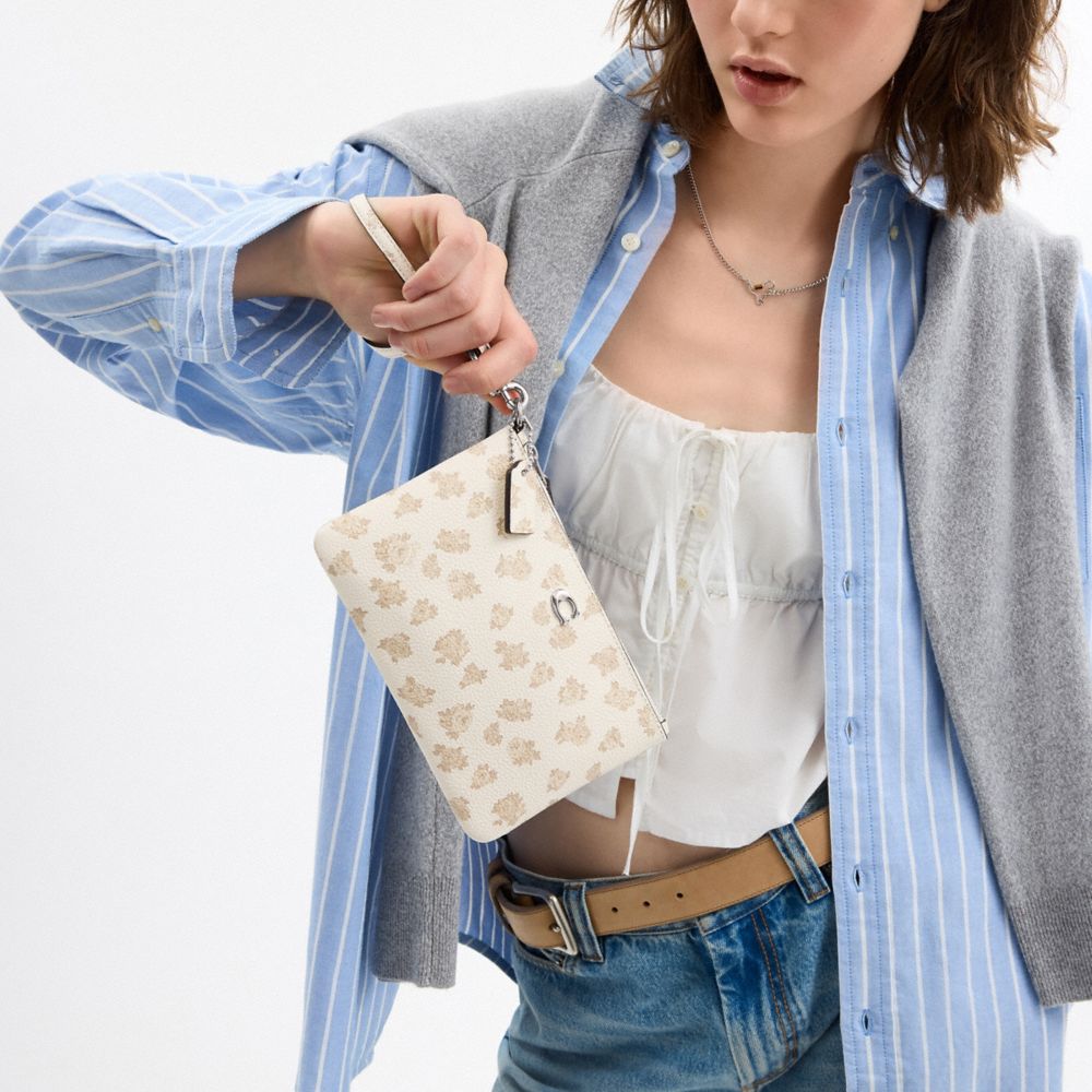COACH®,Essential Small Wristlet With Floral Print,,Detail View