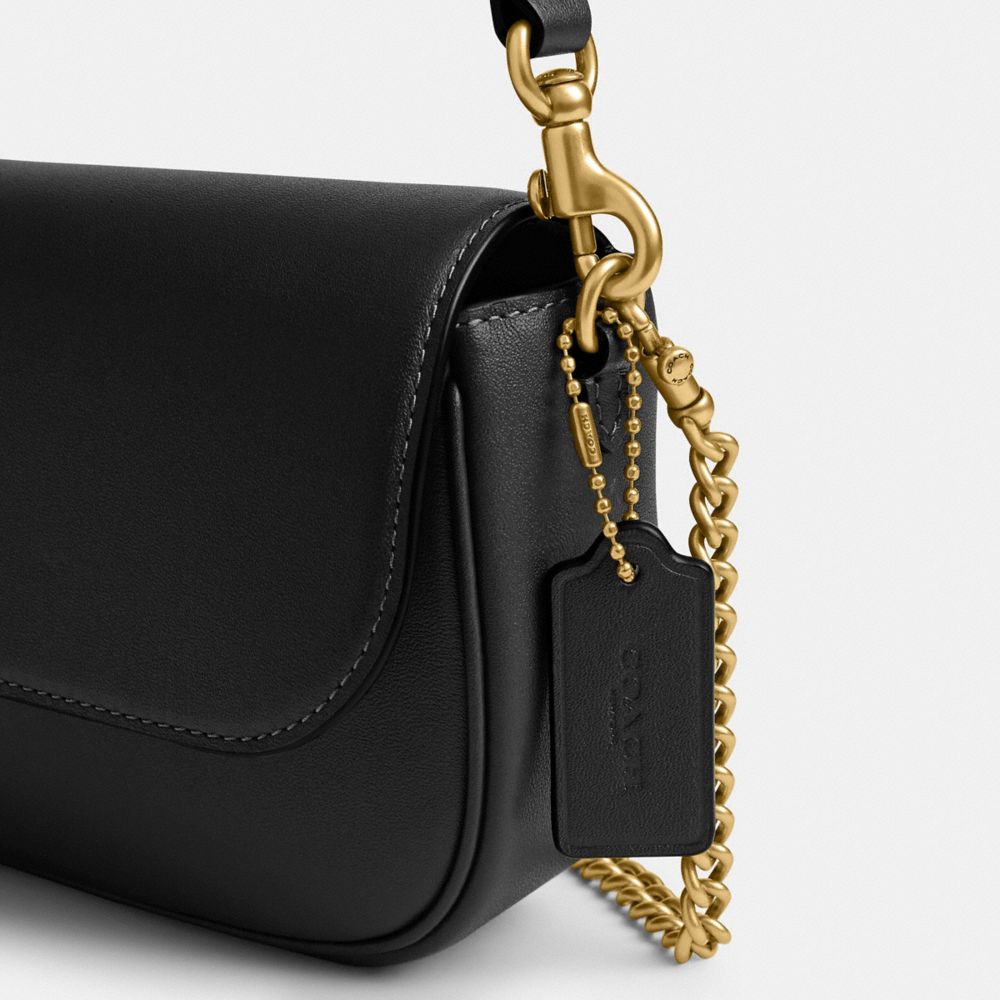 Coach Brook Flap Chain Bag In Black
