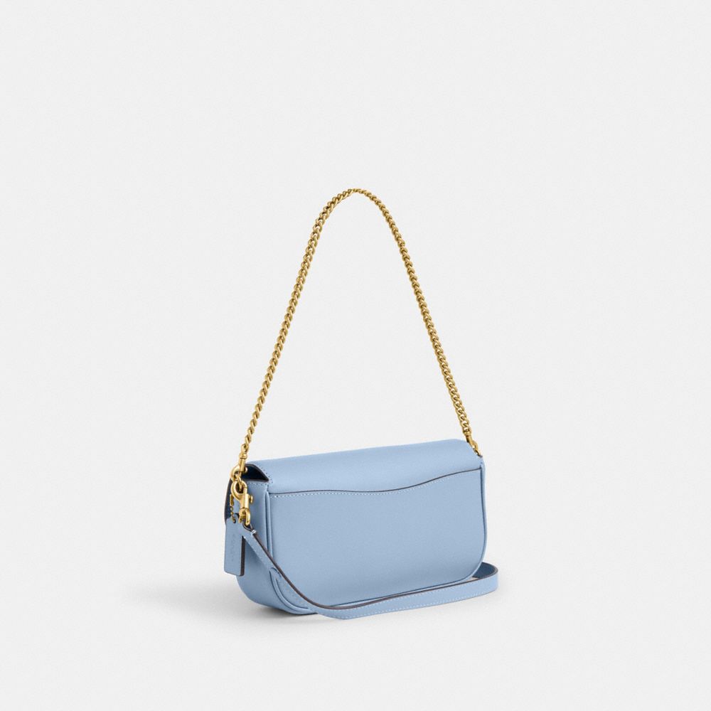 Shop Coach Brook Flap Chain Bag In Brass/bluebell