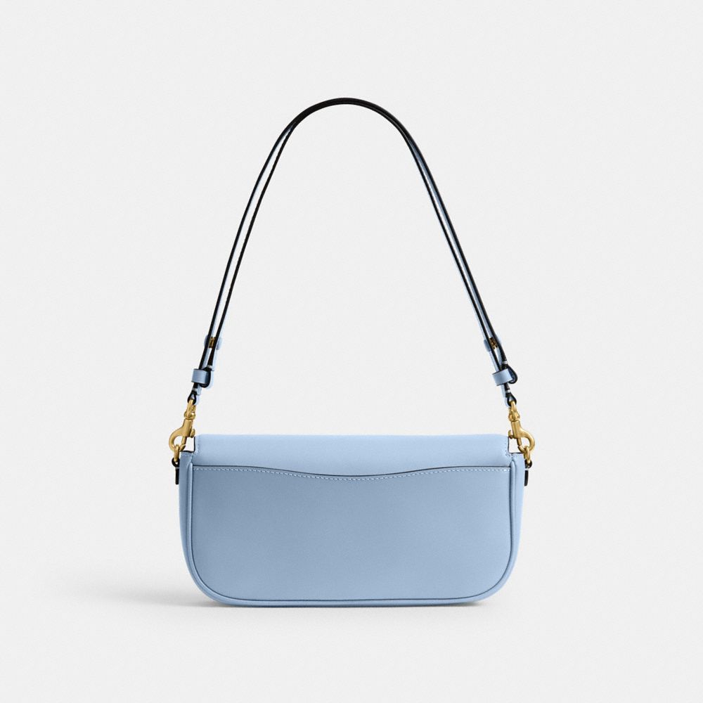 Shop Coach Brook Flap Chain Bag In Brass/bluebell