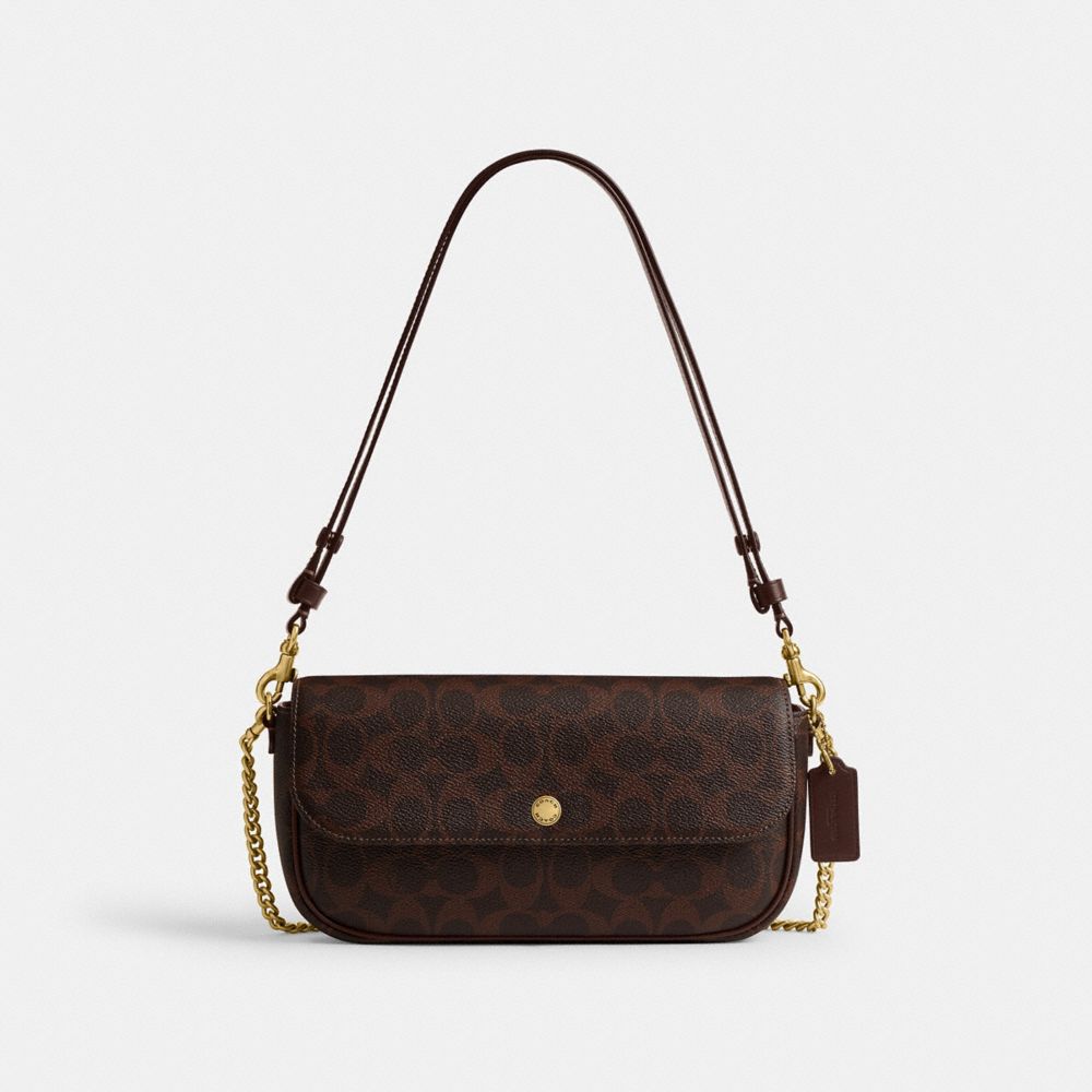 Coach Brook Flap Chain Bag In Signature Canvas In Multi
