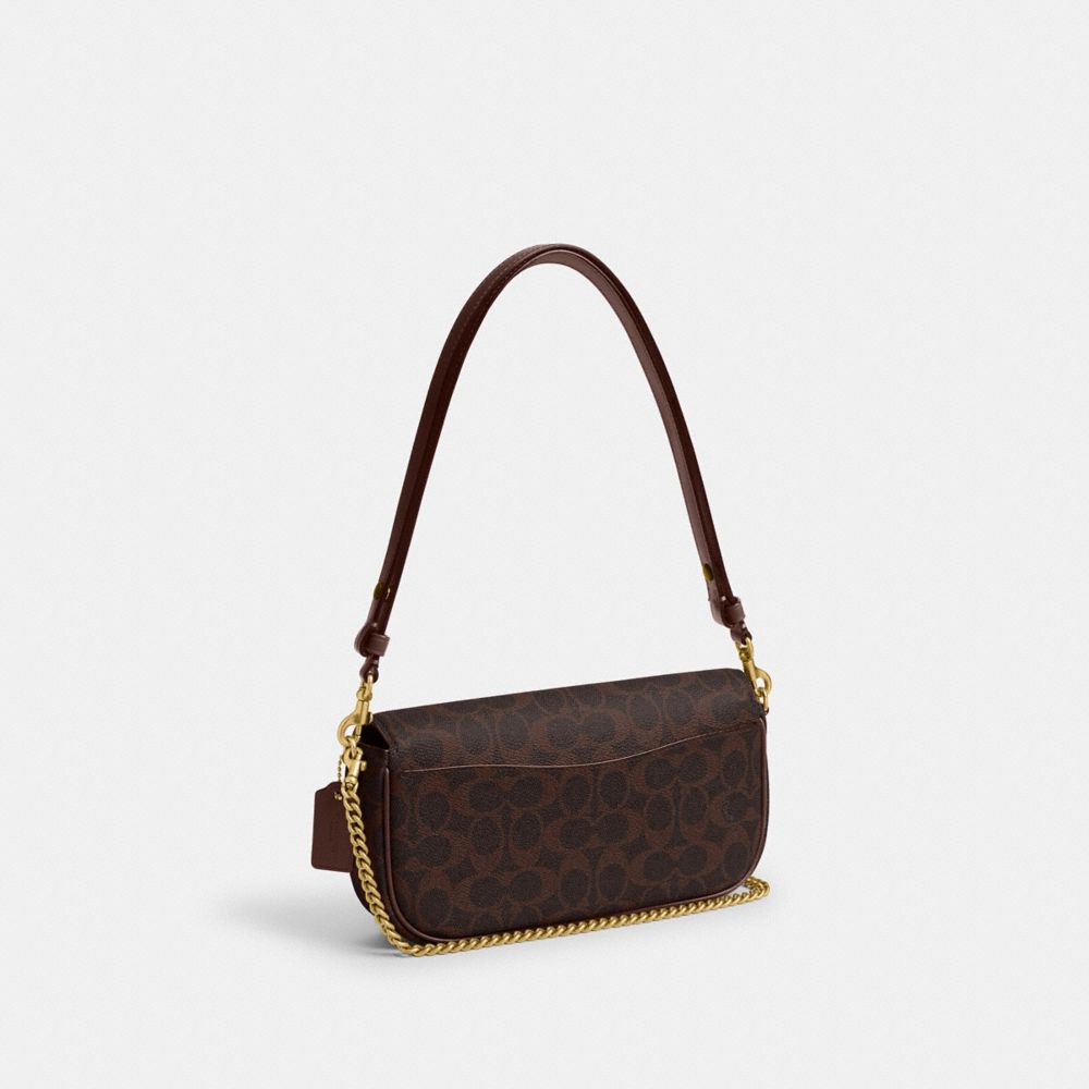 Женские сумки Coach Brook Flap Chain Bag In Signature Canvas — фото 2