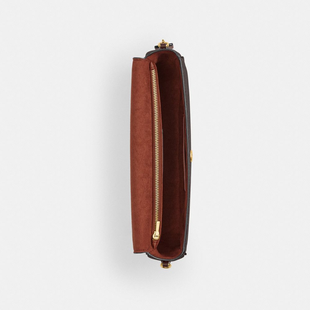 Женские сумки Coach Brook Flap Chain Bag In Signature Canvas — фото 4