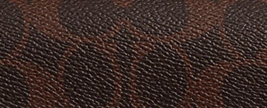 COACH&reg;,Brook Flap Chain Bag In Signature Canvas,Leather,Calfskin Leather,Fabric,Canvas,Shoulder Bag,Logo,Embellished,Patte...,Brown