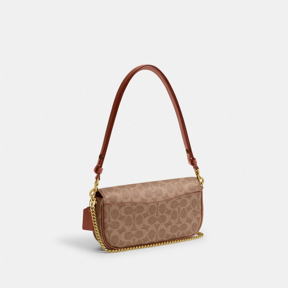 Coach Brook Tasche Aus Signature-canvas Mit Umschlag Und Kettenriemen In Multi
