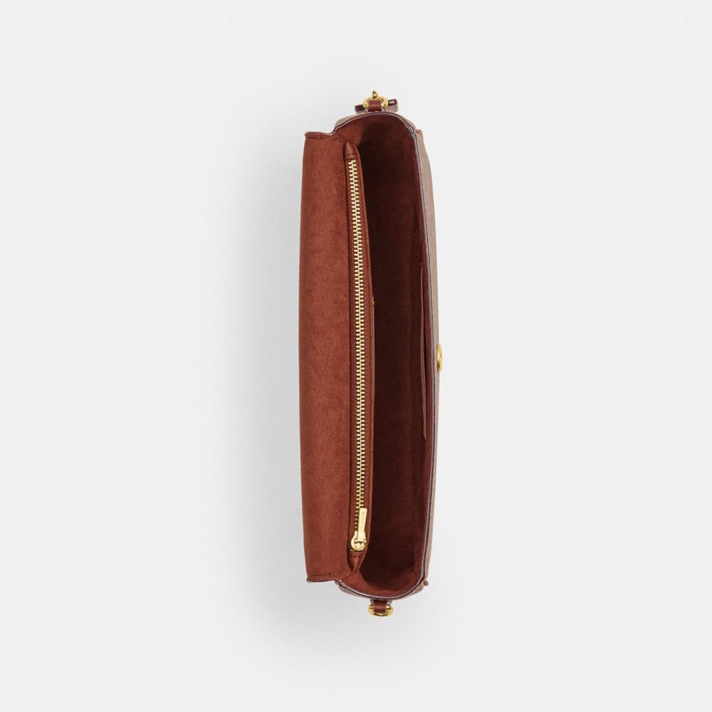 Coach Brook Tasche Aus Signature-canvas Mit Umschlag Und Kettenriemen In Multi